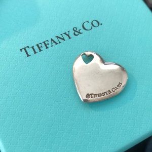 Tiffany &co 925 sterling double heart pendant